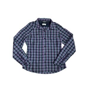 Columbia Womens Plaid Long‎ Sleeve Button Up Shirt Sun Protection Size S P